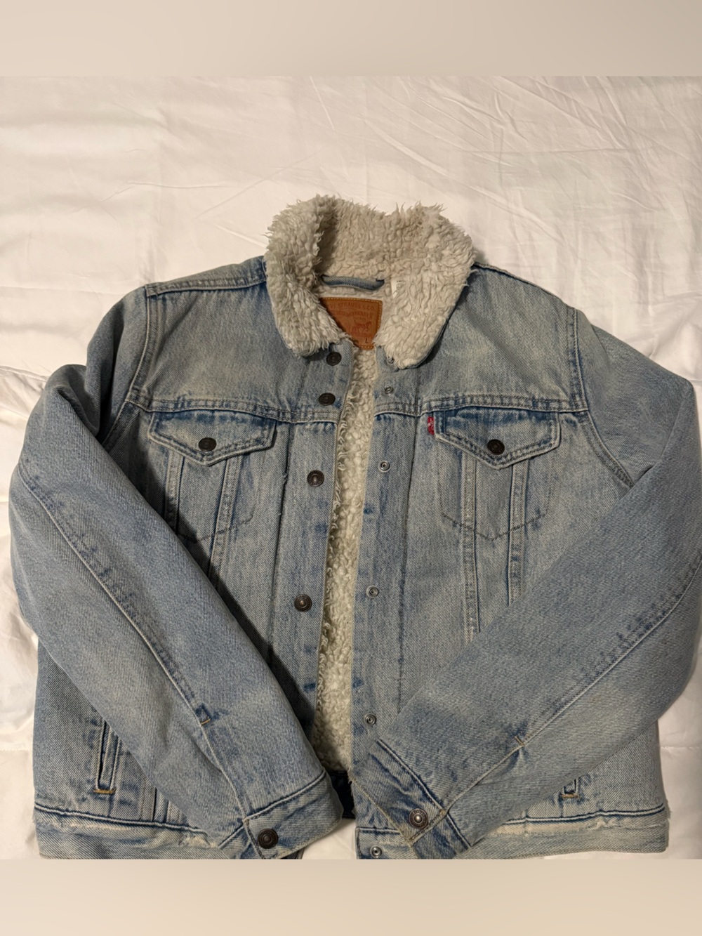Levi's Light Indigo Sherpa-Lined Denim Jacket